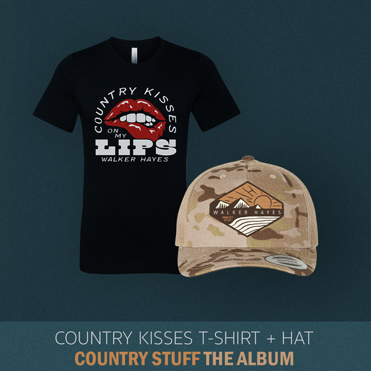 Country kisses shirt and hat
